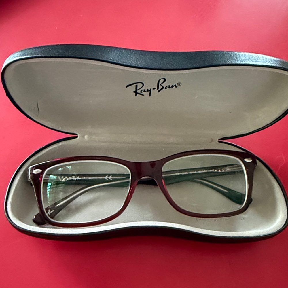 Ray-Ban Red Glasses and Case